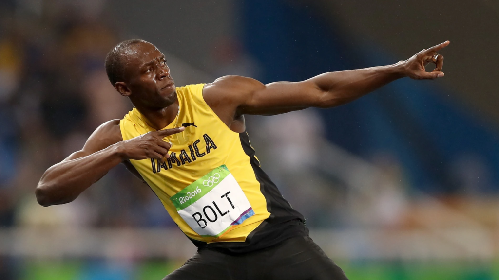 Usain Bolt celebrando