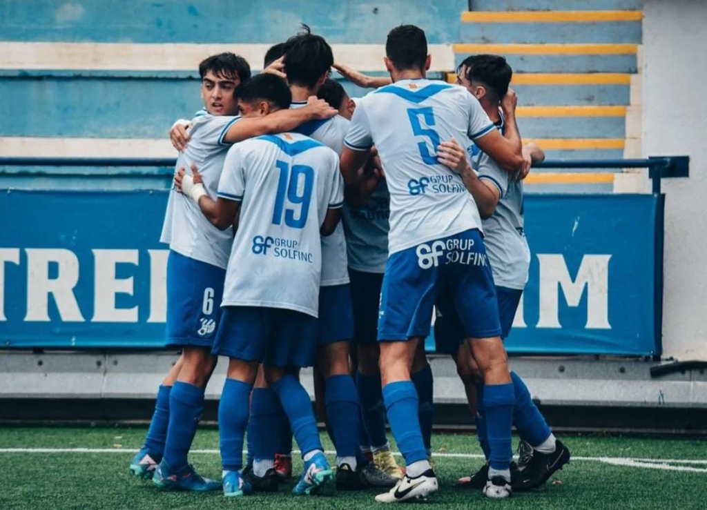 El Europa celebra un gol en un partido de Liga